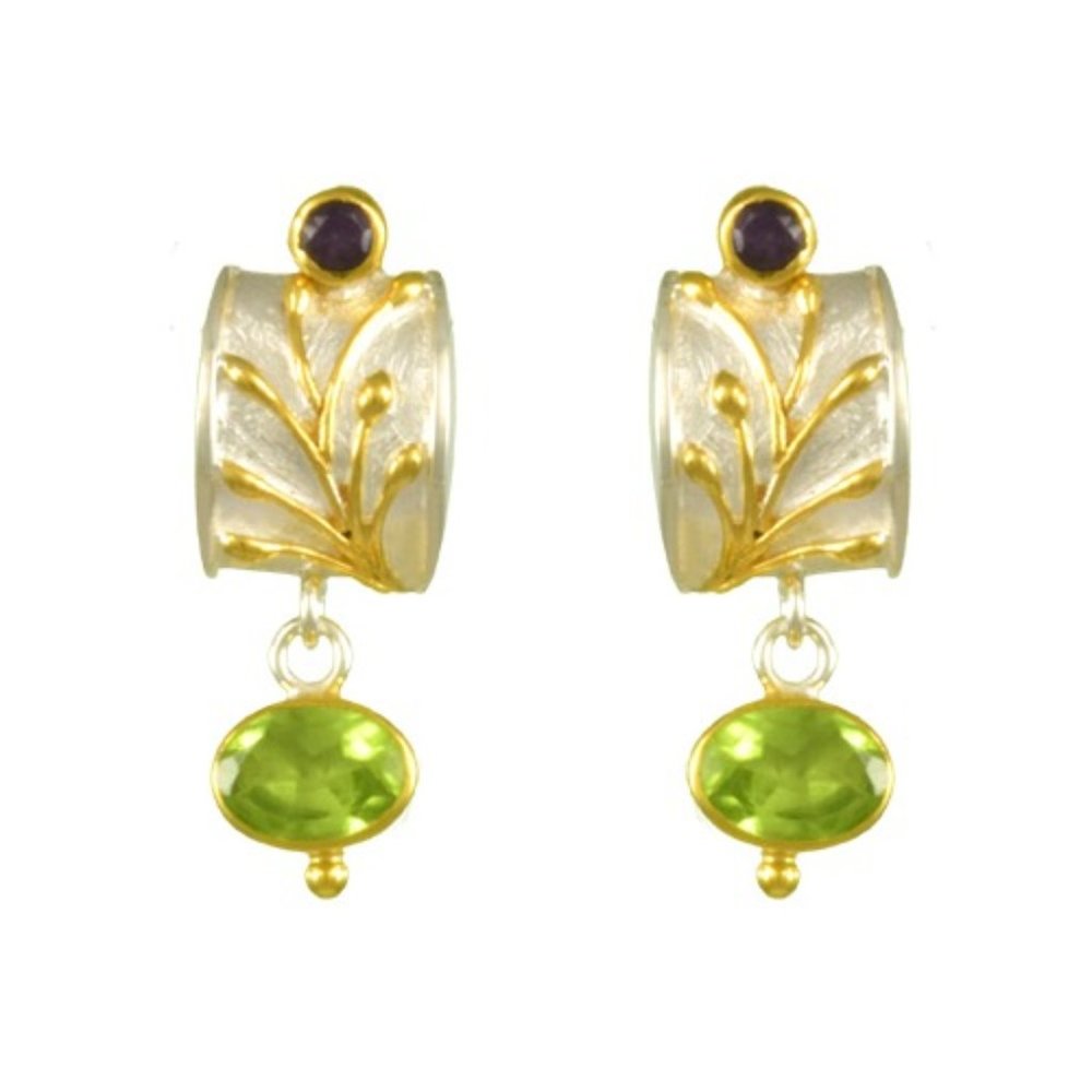 Sterling Silver and 22K Gold Vermeil Earrings